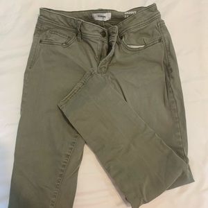 Olive green skinny jeans